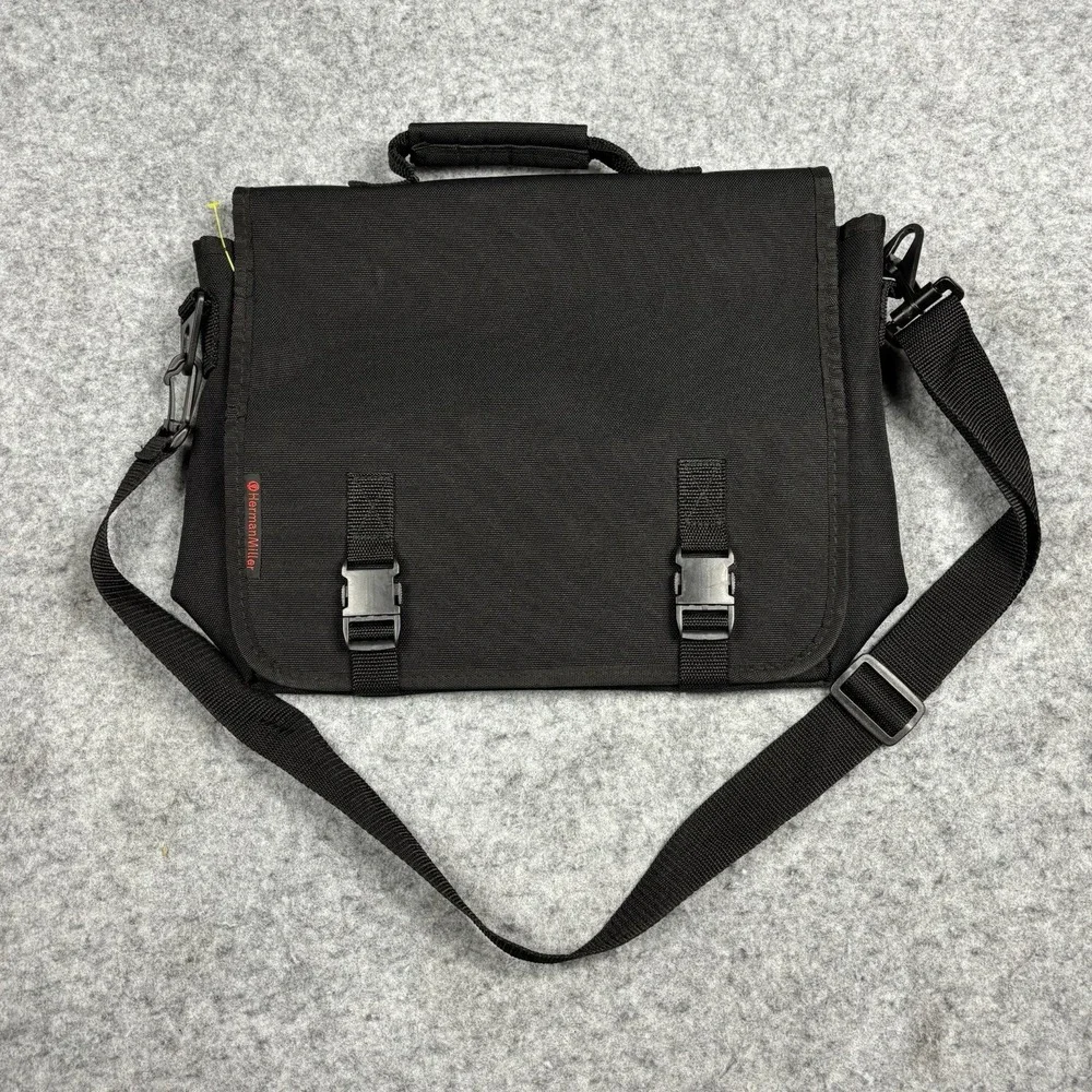 Herman Miller Logo Black Aeron Pellicle‎ Satchel Laptop Shoulder Messenger Bag